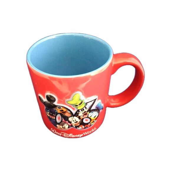 Walt Disney World 2006 Coffee Mug Mickey & Friends Red and Blue 12oz - Picture 1 of 4